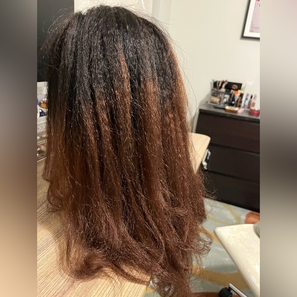 Kinky Straight Half Wig Human Hair 20-Inch - Picture 2 of 7